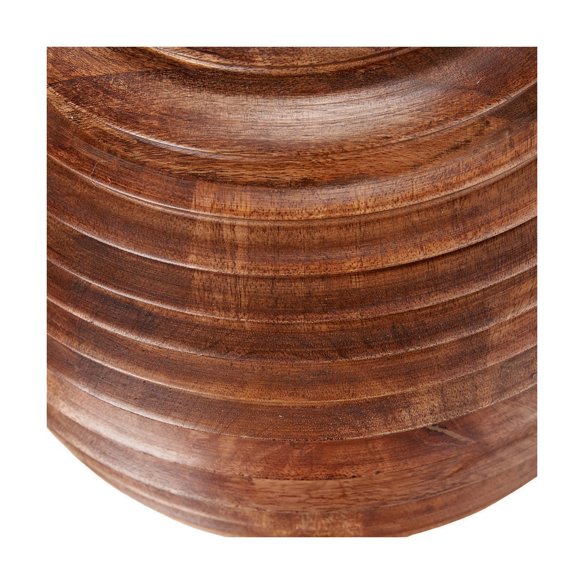 Pembury Brown Wash Large Turned Wood Table Lamp Base - 38cm