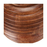 Pembury Brown Wash Large Turned Wood Table Lamp Base - 38cm