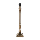 Canterbury Antique Brass Table Lamp Base, 70cm, with fluted column, urn detail, and stepped square foot, shown on a plain white background.
