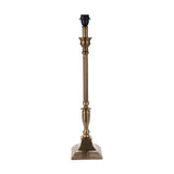 Canterbury Antique Brass Table Lamp Base, 70cm, with fluted column, urn detail, and stepped square foot on a plain white background.