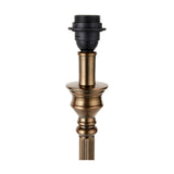 Canterbury Antique Brass Table Lamp Base, 70cm, showing turned metal column and black E27 lamp holder against a plain white background.