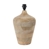 Taika White Wash Textured Wood Table Lamp Base - 42cm