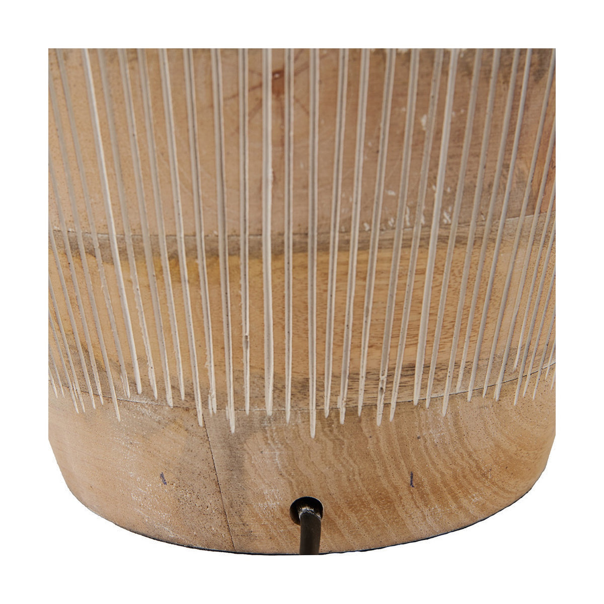 Taika White Wash Textured Wood Table Lamp Base - 42cm