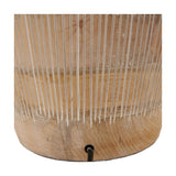 Taika White Wash Textured Wood Table Lamp Base - 42cm