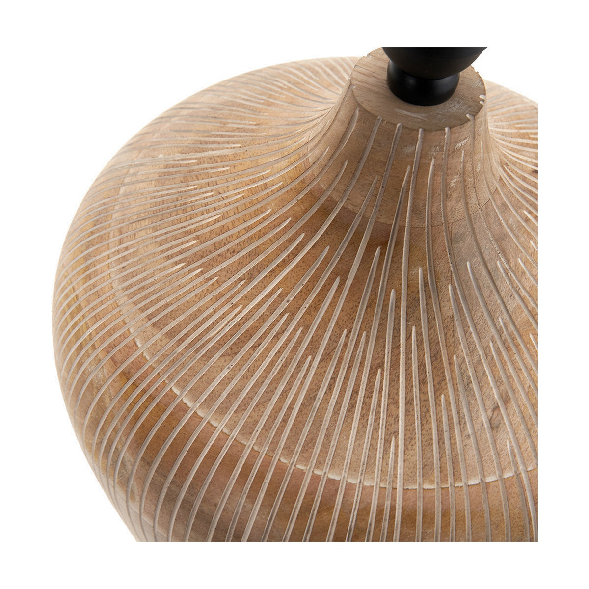 Taika White Wash Textured Wood Table Lamp Base - 42cm