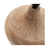 Taika White Wash Textured Wood Table Lamp Base - 42cm
