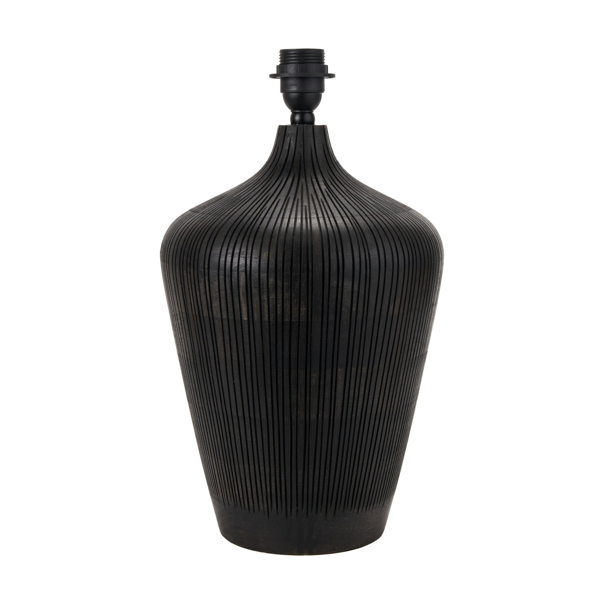 Taika Antique Black Textured Table Lamp Base - 42cm