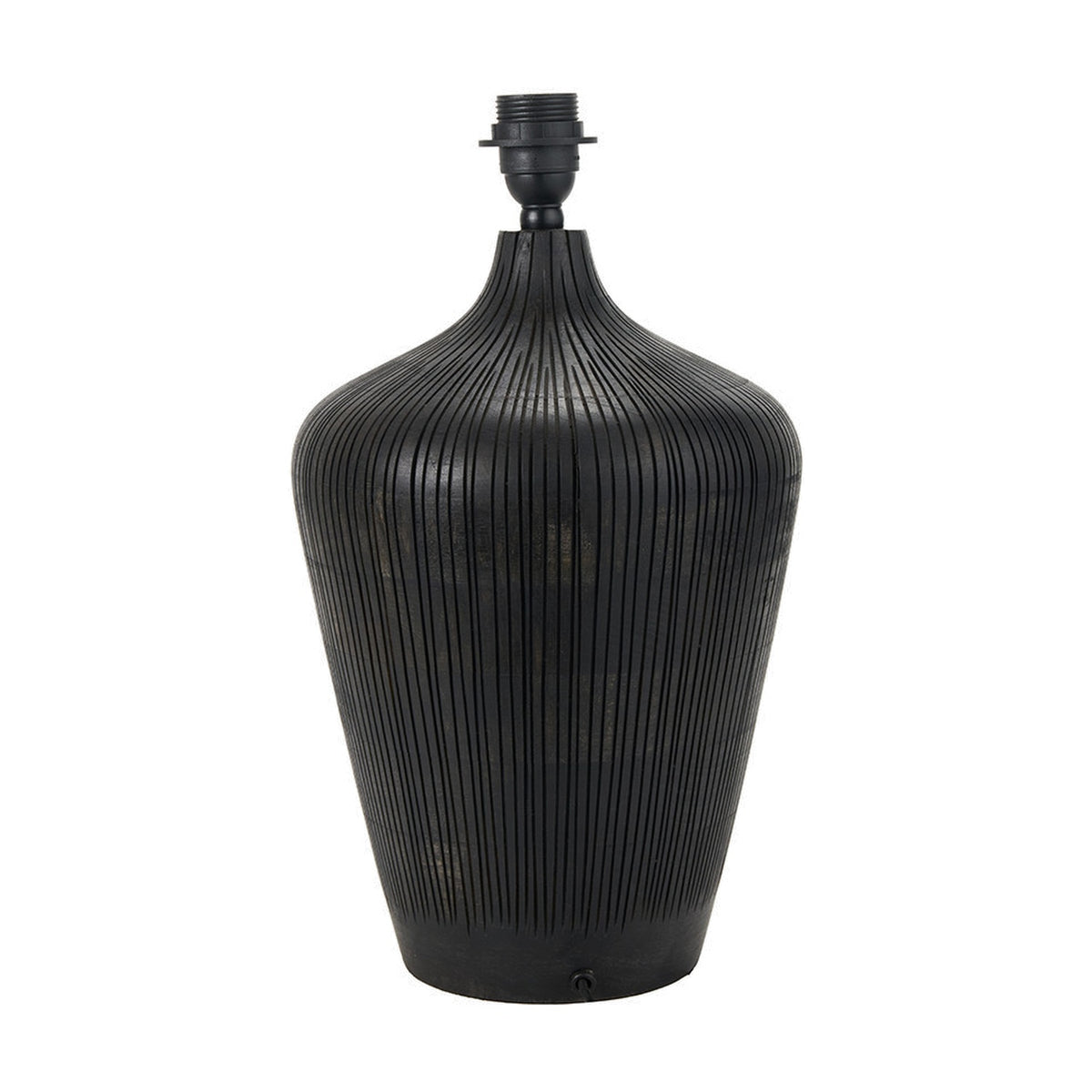 Taika Antique Black Textured Table Lamp Base - 42cm