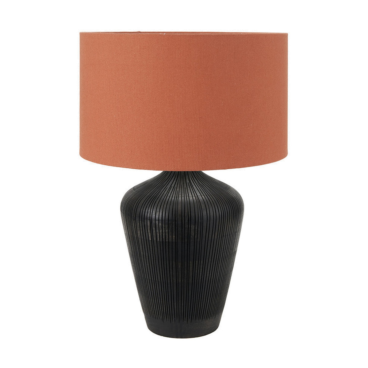 Taika Antique Black Textured Table Lamp Base - 42cm
