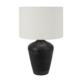 Taika Antique Black Textured Table Lamp Base - 42cm