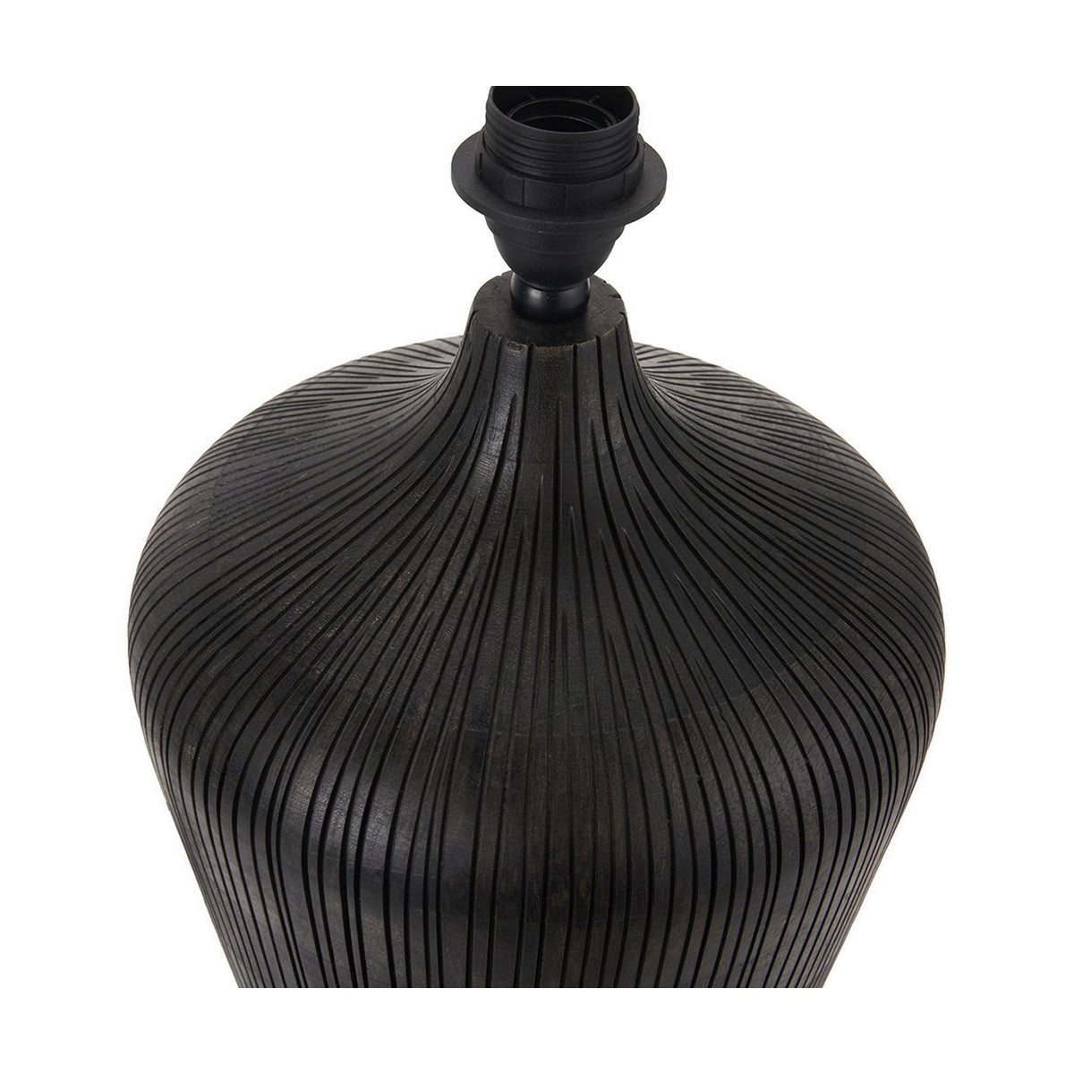 Taika Antique Black Textured Table Lamp Base - 42cm