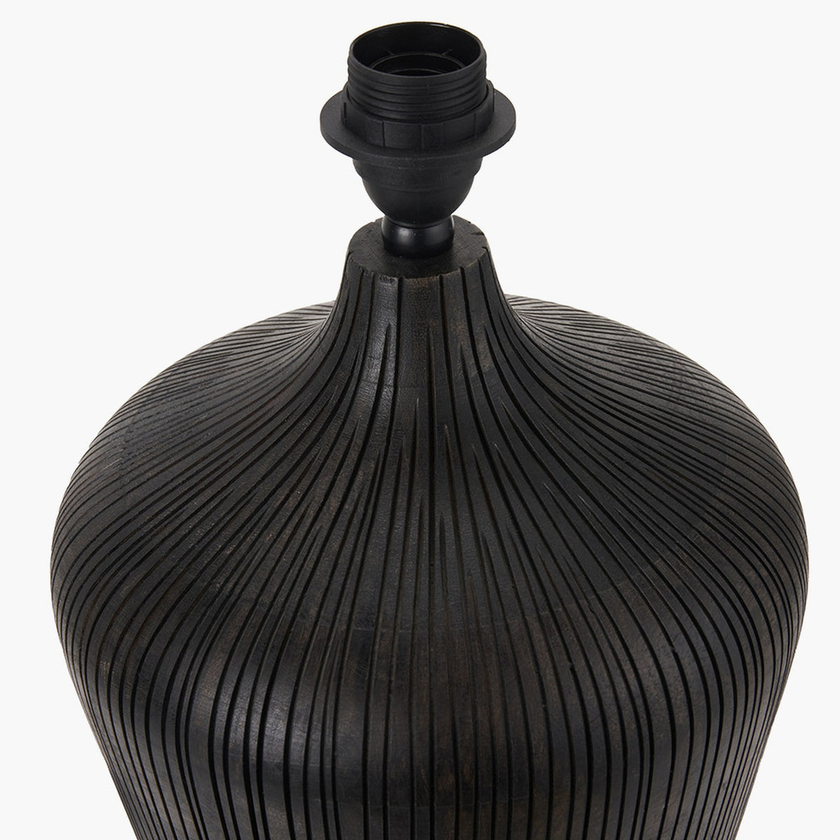 Taika Antique Black Textured Table Lamp Base - 42cm