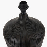 Taika Antique Black Textured Table Lamp Base - 42cm