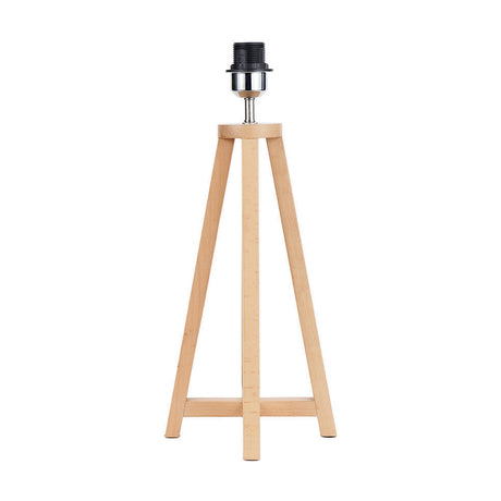 Whitby Wood Tapered 4 Post Table Lamp with Linen Cylinder Shade
