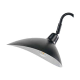 Toulon Black Iron Task Table Lamp, 50cm, with an angled black metal shade and gooseneck arm over a bulb, shown on a plain white background.