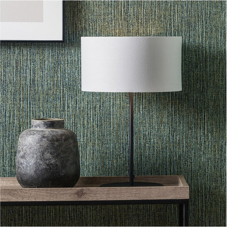 Elin Matt Black & Ivory Table Lamp - 45cm