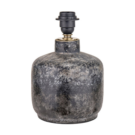 Vulcan Textured Volcanic Effect Grey Small Stoneware Table Lamp