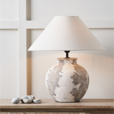 Lulia Antique Finish Stoneware Table Lamp Base - 30cm