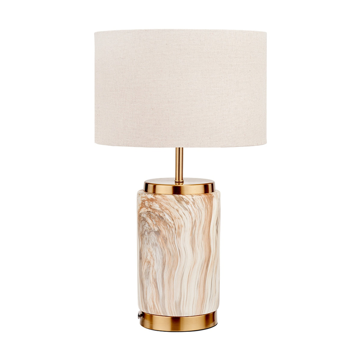 Carrara Stone Effect Ceramic Table Lamp - 48cm