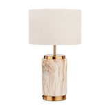 Carrara Stone Effect Ceramic Table Lamp - 48cm