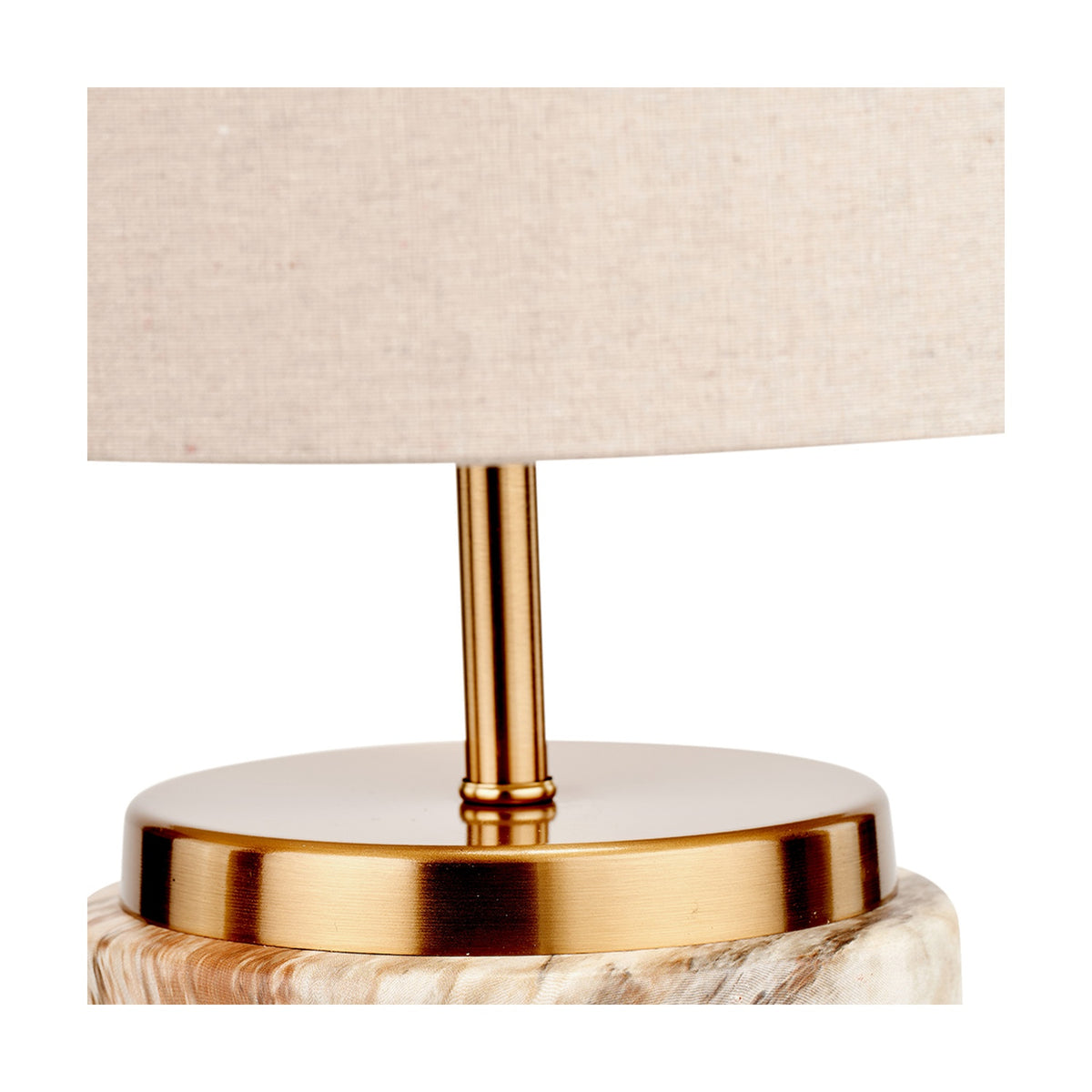 Carrara Stone Effect Ceramic Table Lamp - 48cm