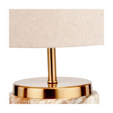 Carrara Stone Effect Ceramic Table Lamp - 48cm