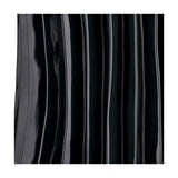 Close-up of the Devony Black Pleated Ceramic Table Lamp Base, 38cm, showing its vertical ridged texture in a glossy black finish.