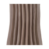 Close-up of the Devony Taupe Pleated Ceramic Table Lamp Base, 38cm, showing its ridged, fluted texture and glossy taupe finish.