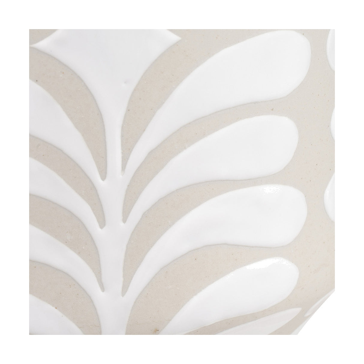 Tania Grey & White Pattern Ceramic Table Lamp with Steel Self Shade