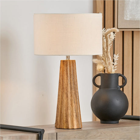 Draydon Mango Textured Cone Table Lamp - 51cm
