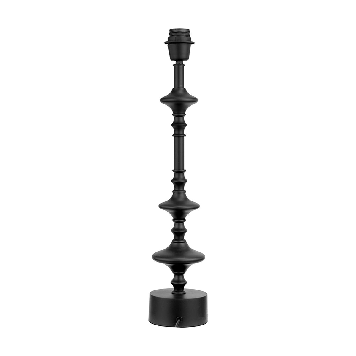 Emilio Matt Black Candlestick Table Lamp Base - 55cm