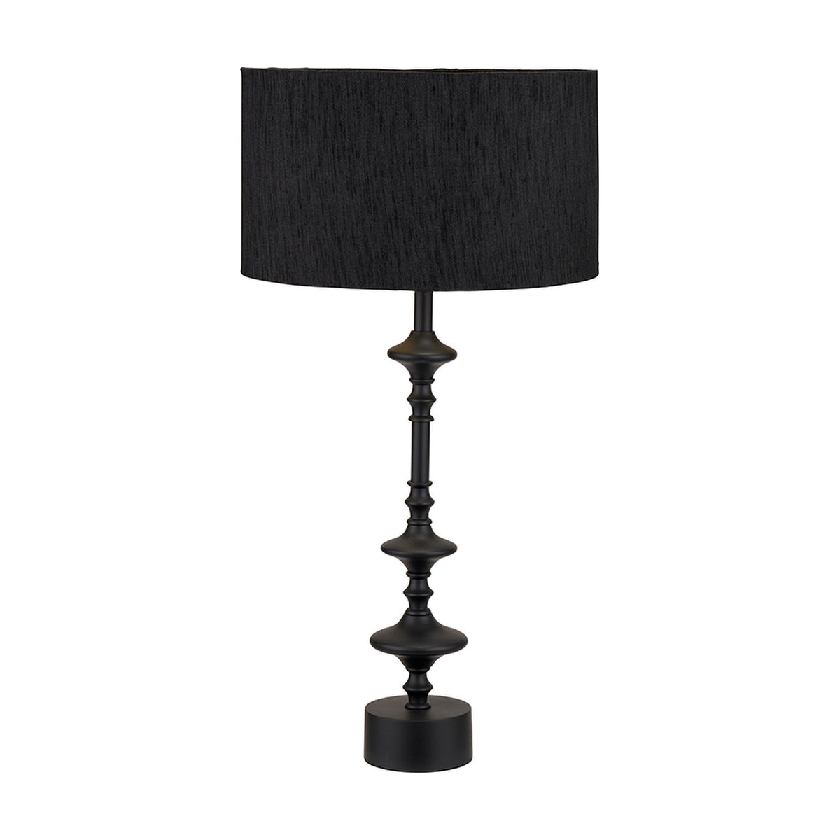 Emilio Matt Black Candlestick Table Lamp Base - 55cm
