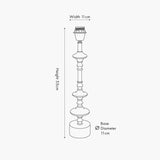 Emilio Matt Black Candlestick Table Lamp Base - 55cm