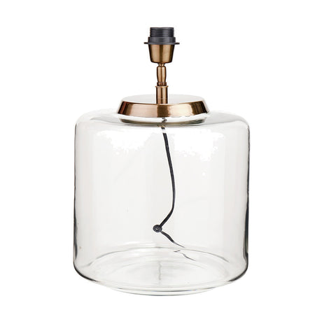 Josie Clear Glass & Antique Brass Large Table Lamp