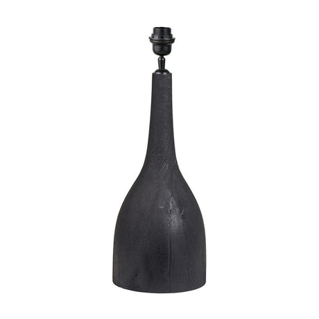 Corella Black Mango Curved Table Lamp with Cinnamon Ikat Shade