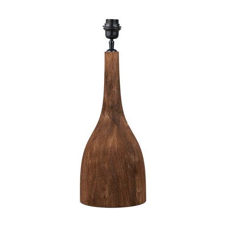 Corella Chocolate Brown Mango Curved Table Lamp with Cinnamon Shade