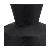 Close-up of the Koa Black Mango table lamp base, 43cm, showing the tapered neck and cylindrical wood body in a matte black finish against a plain white background.