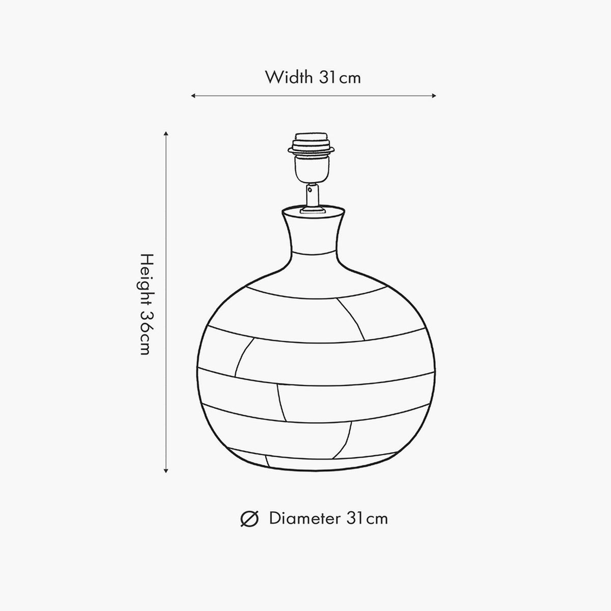 Kiah Mango Table Lamp Base - 30cm