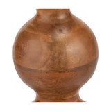Nyari Brown Oiled Finish Mango 3 Ball Table Lamp with White Shade