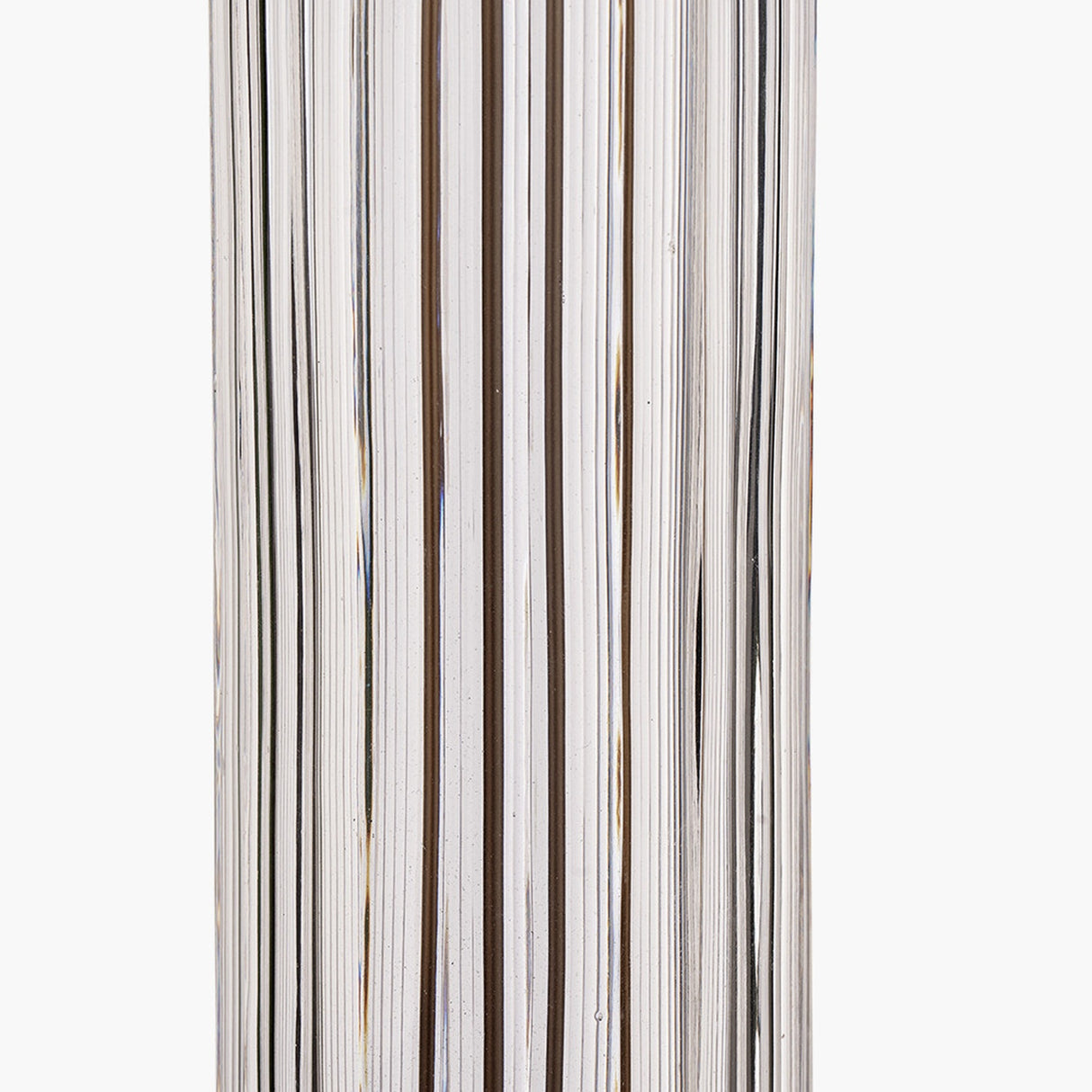 Ciara Clear Glass & Antique Bronze Table Lamp with White Shade