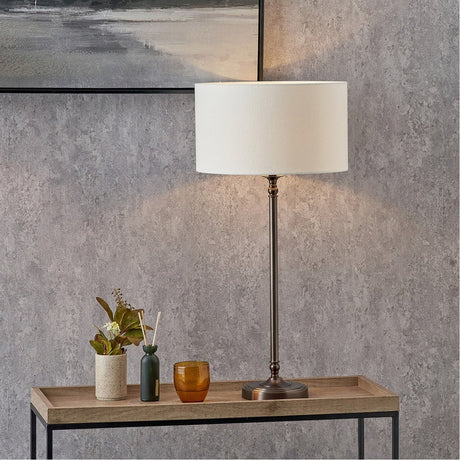 Piero Antique Bronze Candlestick Table Lamp Base - 59cm