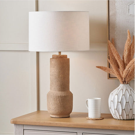 Gaiana Concrete Brown Stoneware Table Lamp Base - 45cm