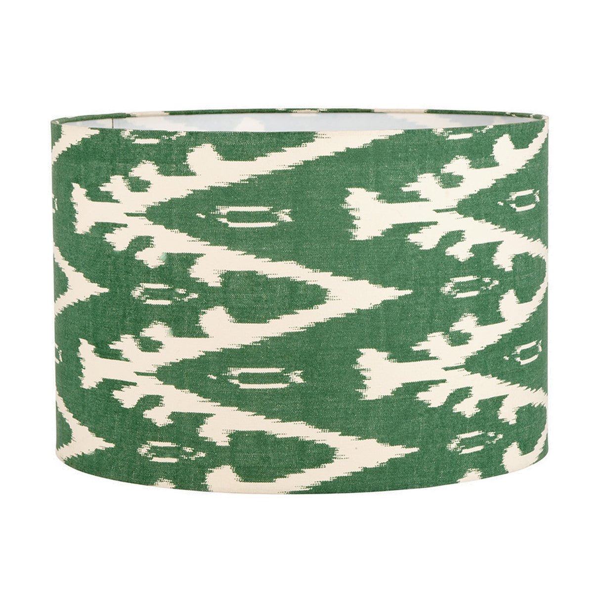 Eirene White Textured Stoneware Table Lamp with Racing Green Shade
