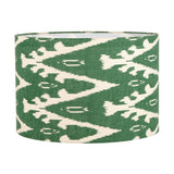 Eirene White Textured Stoneware Table Lamp with Racing Green Shade