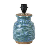 Theano Dot Design Blue Glaze Table Lamp Base - 28cm