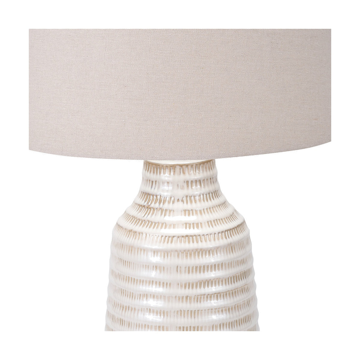 Nya Warm White Scratch Effect Ceramic Table Lamp - 61cm