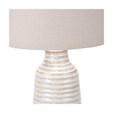 Nya Warm White Scratch Effect Ceramic Table Lamp - 61cm