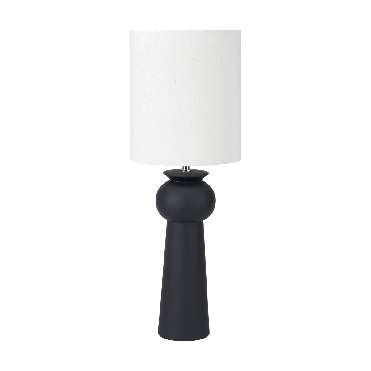 Sloane Black Contemporary Ceramic Table Lamp - 66cm