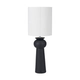 Sloane Black Contemporary Ceramic Table Lamp - 66cm