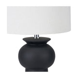 Sloane Black Contemporary Ceramic Table Lamp - 66cm